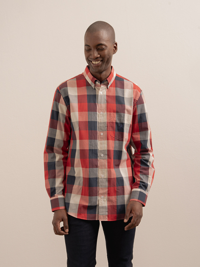 Men’s Buffalo Gingham Long Sleeve Shirt