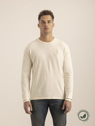 Men’s Overdyed Printed Long Sleeve Tee