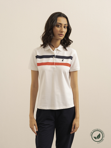 Women's Colour Panel Short Sleeve Golfer