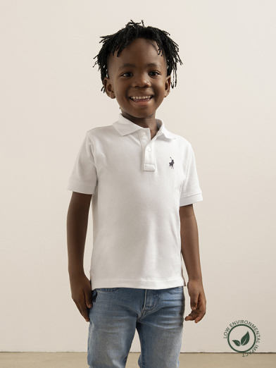 Boys White Austin Short Sleeve Golfer