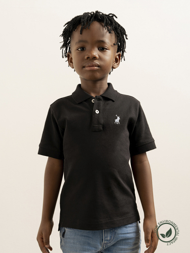 Boys Black Austin Short Sleeve Golfer