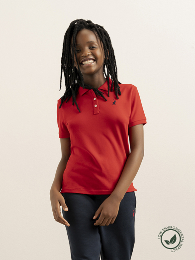 Girls Red Nina Short Sleeve Golfer