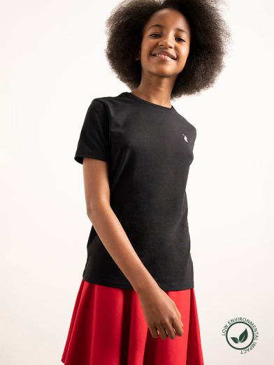 Girls Black Kelly Short Sleeve Tee