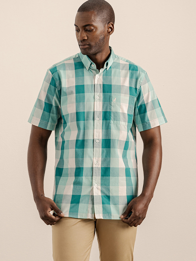 Mens  Bold Gingham Shirt