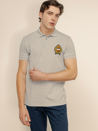 Mens Short Sleeve Crest Badge Golfer 