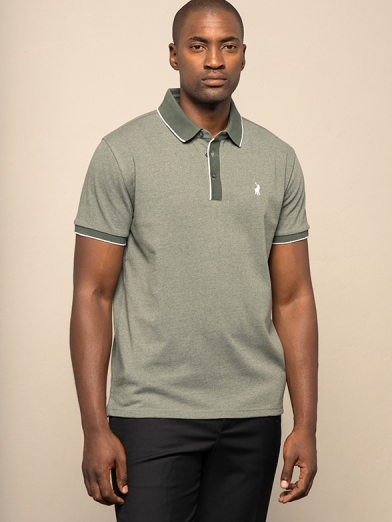 Mens Short Sleeve Tipped Golfer