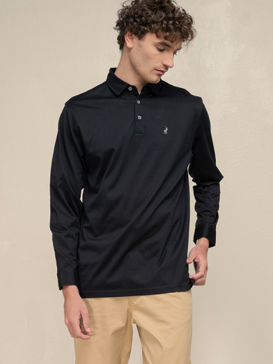 Mens Long Sleeve Mercerisd Golfer