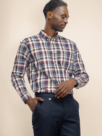 Mens Long Sleeve Check Weekender Shirt