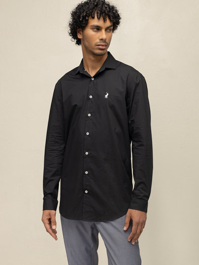 Mens Long Sleeve Slim Stretch Shirt 