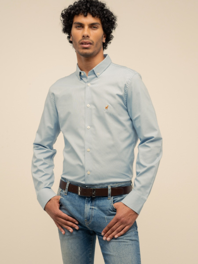 Mens Long Sleeve Essential Oxford Shirt