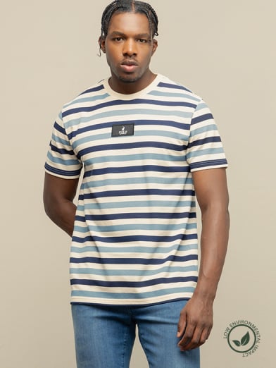 Mens PJC Short Sleeve Striped Tee 