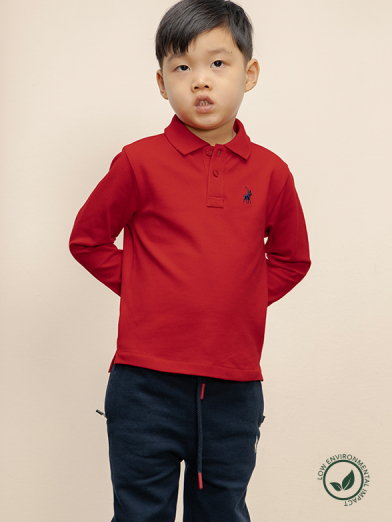 Polo Boys Robert Red Long Sleeve Golfer