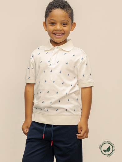 BOYS PRINTED SHORT SLEEVE GOLFER