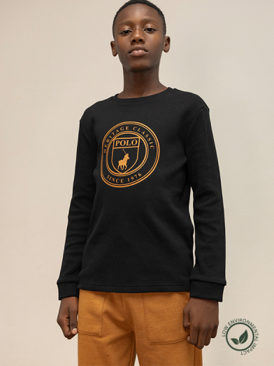 BOYS TEXTURED LONG SLEEVE TEE