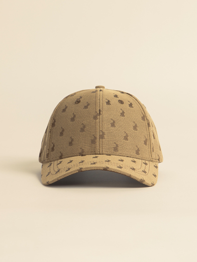 6 panel jacquard monogram peak