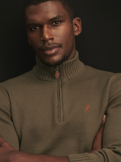 Men's Merino Wool Archive Quarter Zip Knit