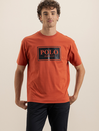 Mens Short Sleeve Block Logo Tee