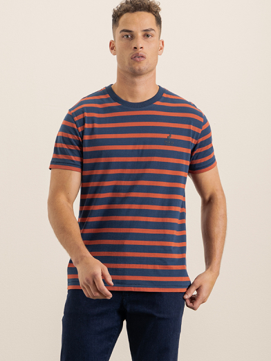 Mens Short Sleeve Stripped Tee