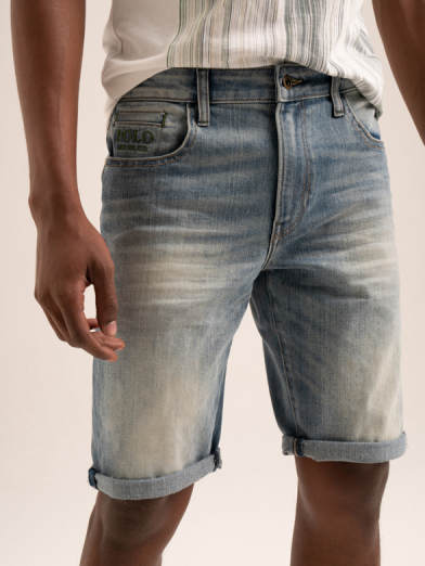 Men Mid Wash Dakar Denim Short